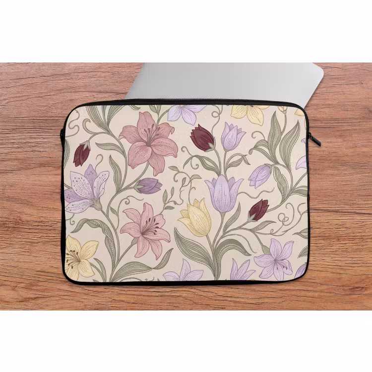 Laptop hülle - Blumen – Illustration – Botanik — 2
