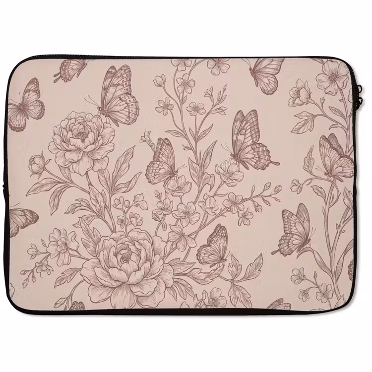 Laptop hülle - Schmetterling – Blumen – Muster — 1