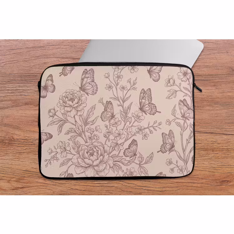 Laptop hülle - Schmetterling – Blumen – Muster — 2