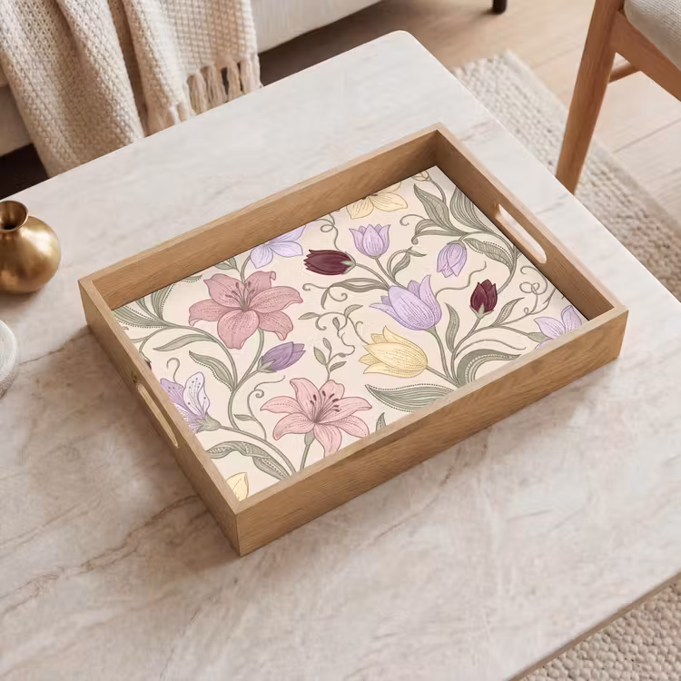Tablett - Blumen – Illustration – Botanik — 2