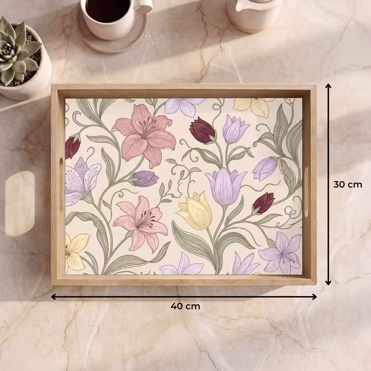 Tablett - Blumen – Illustration – Botanik — 9