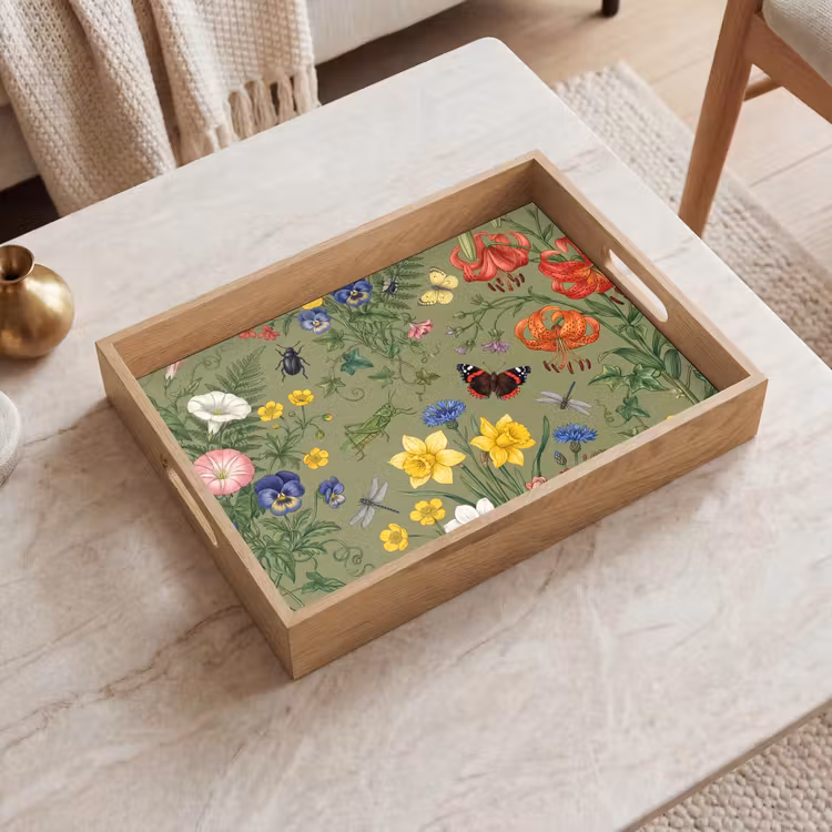 Tablett - Blumen – Insekten – Natur — 2