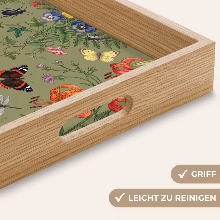 Tablett - Blumen – Insekten – Natur — 5