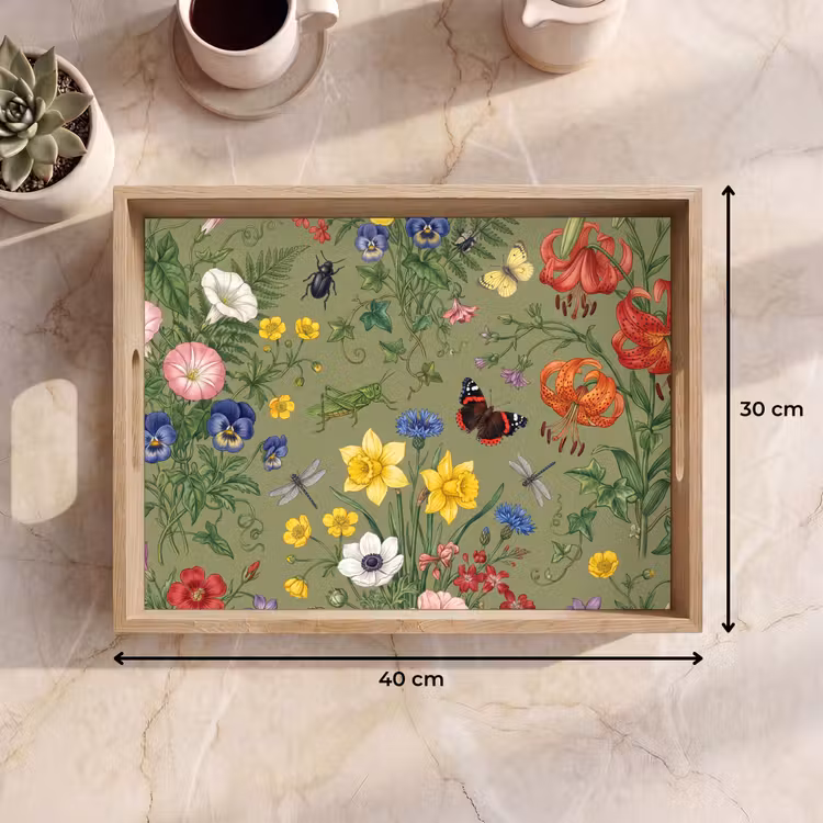 Tablett - Blumen – Insekten – Natur — 9