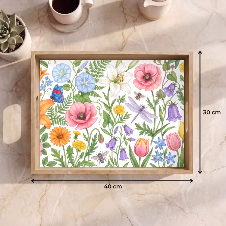 Tablett - Blumen – Natur – Farbenfroh — 9