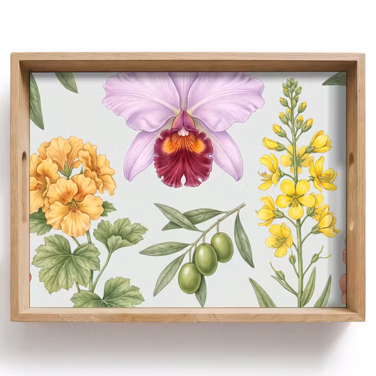 Tablett - Blumen – Pflanzen – Natur — 1