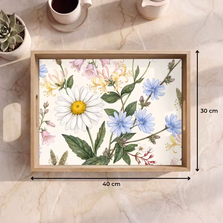 Tablett - Botanisch – Illustration – Farbenfroh — 9