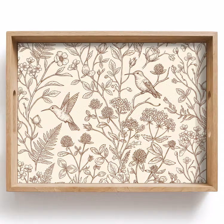 Tablett - Natur – Vögel – Zeichnung — 1
