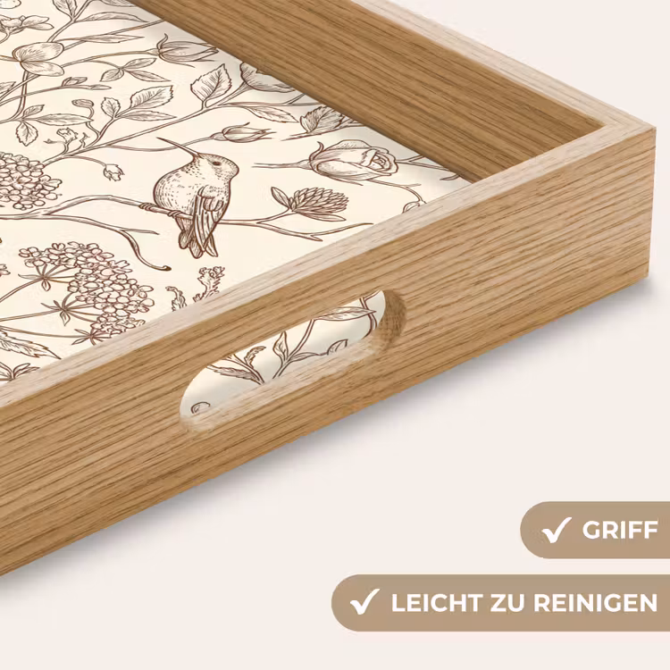 Tablett - Natur – Vögel – Zeichnung — 5