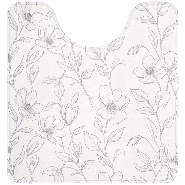 WC Vorleger - Blumen – Linien – Muster — 1