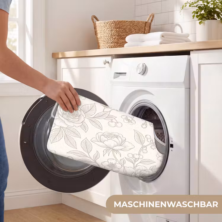 WC Vorleger - Blumen – Strichzeichnung – Beige — 7
