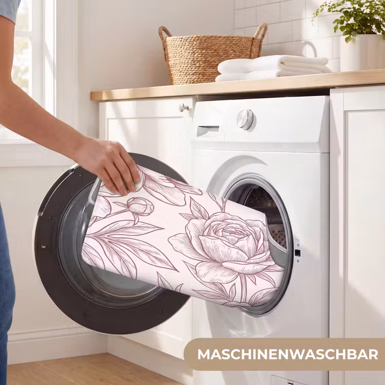 WC Vorleger - Blumen – Strichzeichnung – Rosa — 7