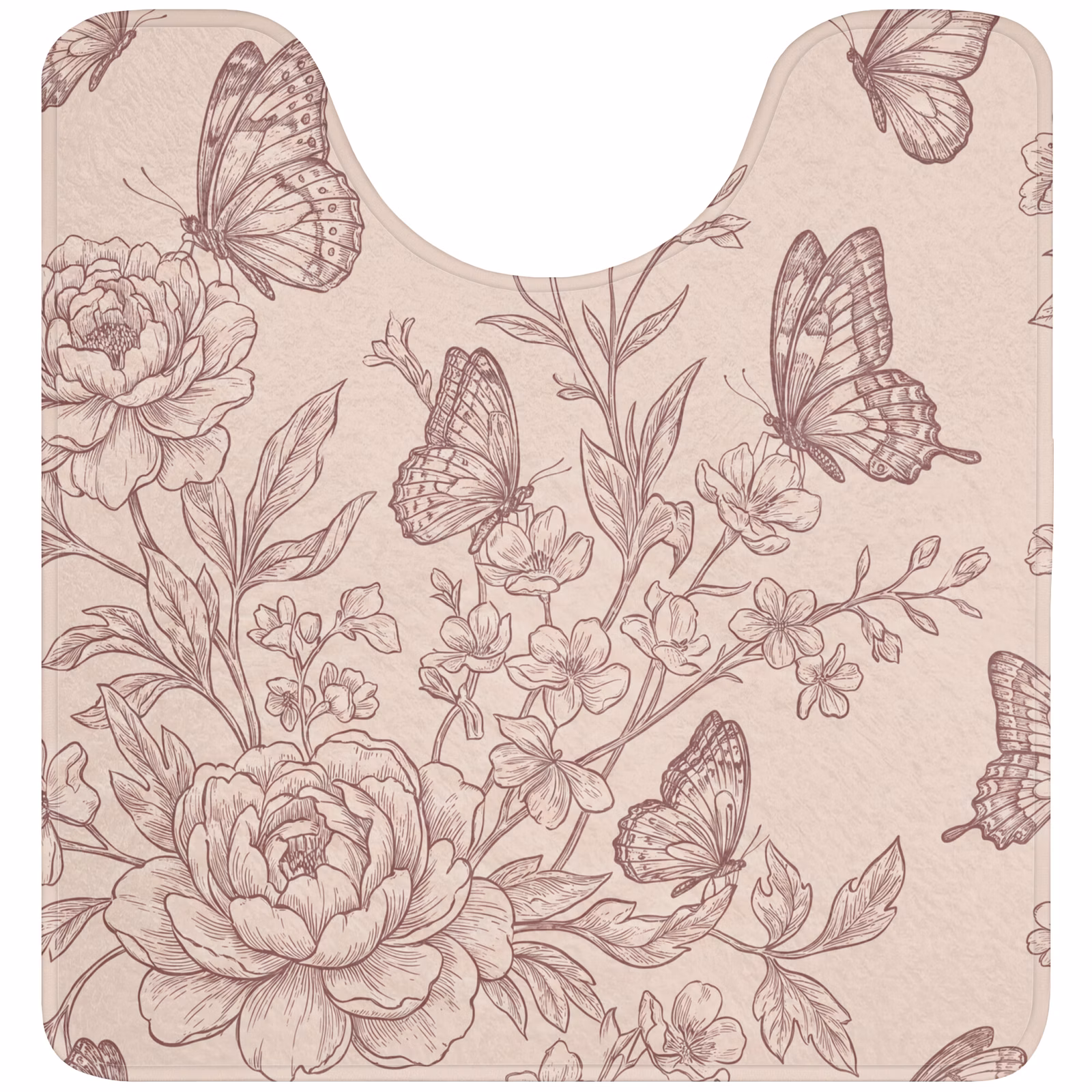 WC Vorleger - Schmetterling – Blumen – Muster — 1