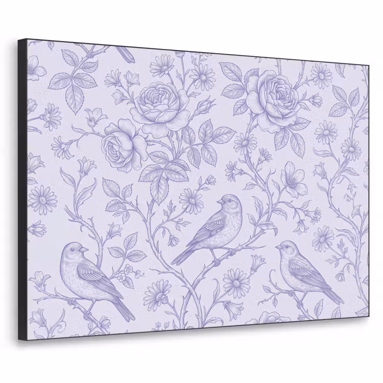Art Frame - Blumen – Vogel – Zeichnung — 1