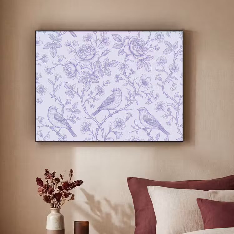 Art Frame - Blumen – Vogel – Zeichnung — 2