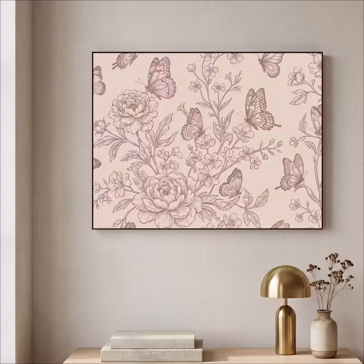 Art Frame - Schmetterling – Blumen – Muster — 4