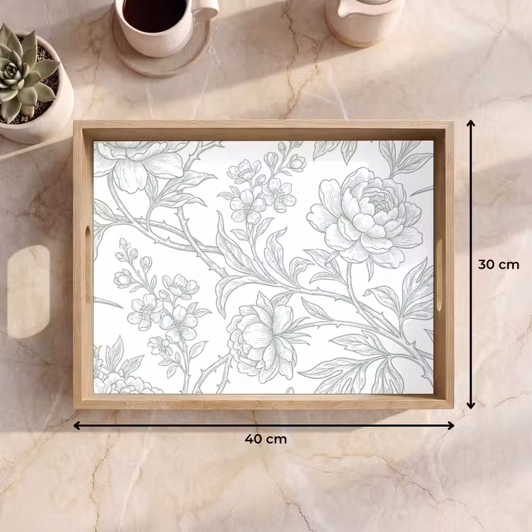 Tablett - Vogel – Blumen – Natur — 9