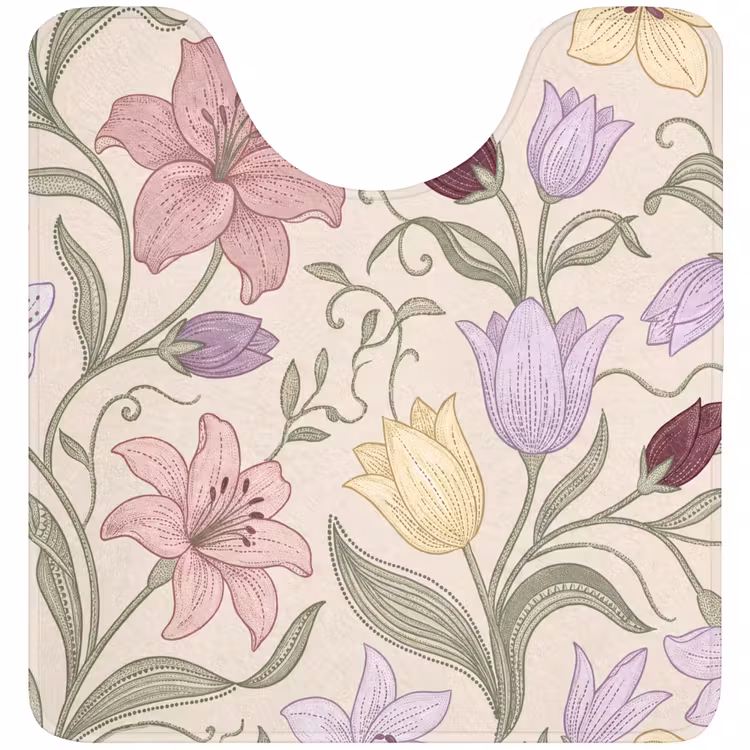 WC Vorleger - Blumen – Illustration – Botanik — 1