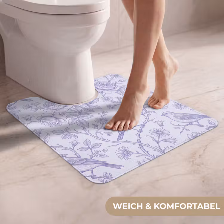 WC Vorleger - Blumen – Vogel – Zeichnung — 5