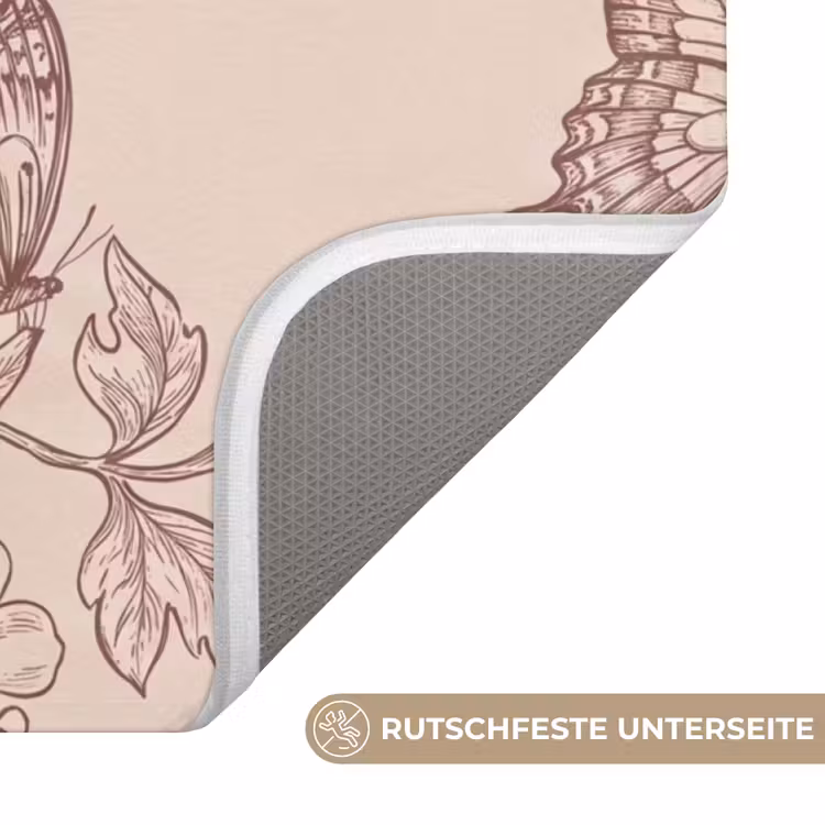 WC Vorleger - Schmetterling – Blumen – Muster — 3