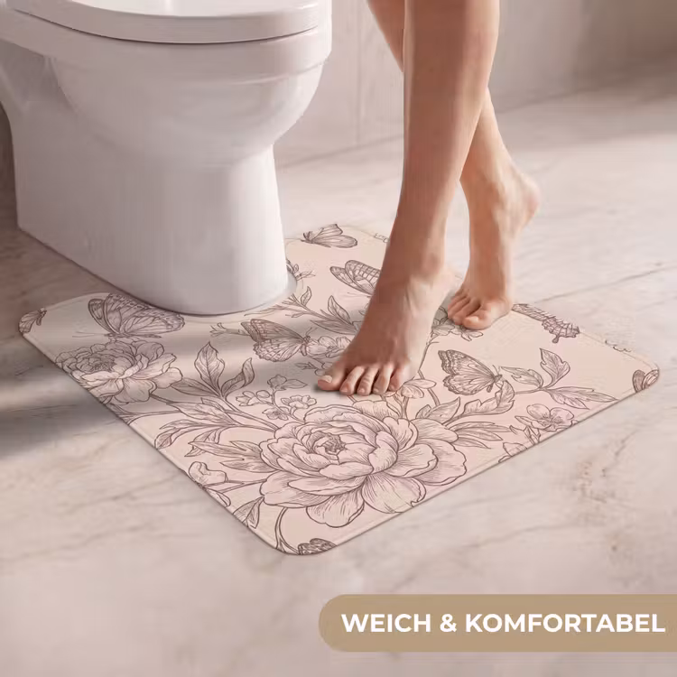 WC Vorleger - Schmetterling – Blumen – Muster — 5