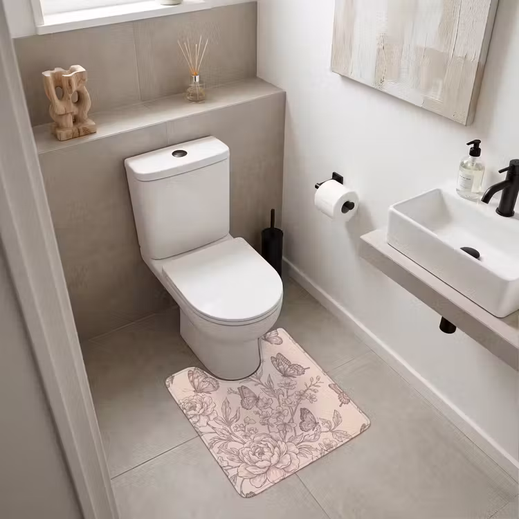 WC Vorleger - Schmetterling – Blumen – Muster — 6