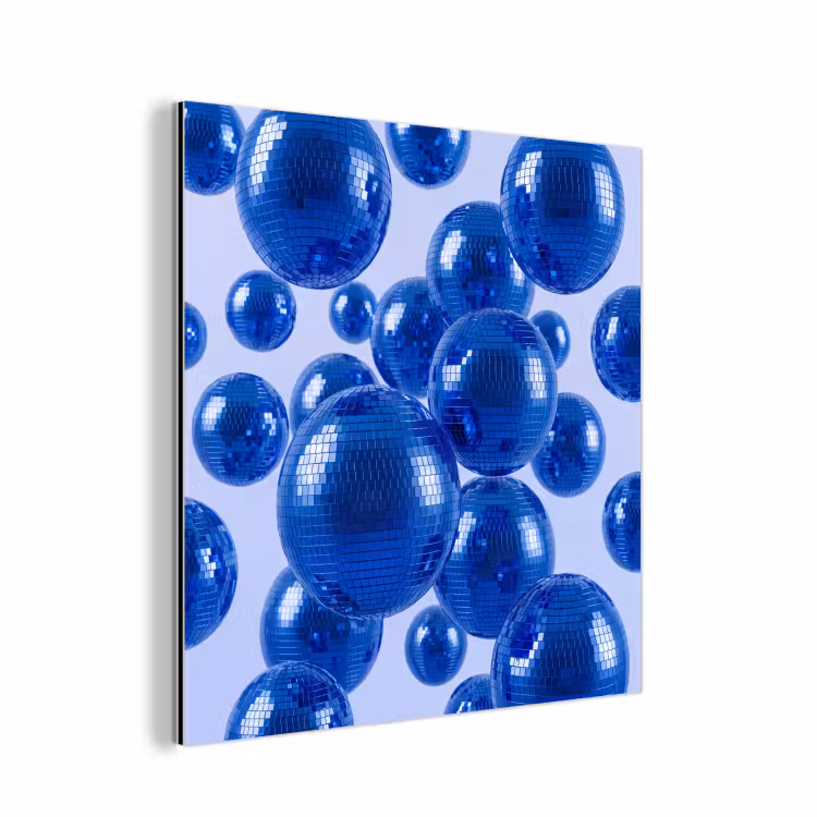 Alu-Dibond-Bild - Blaue Discokugel — 1