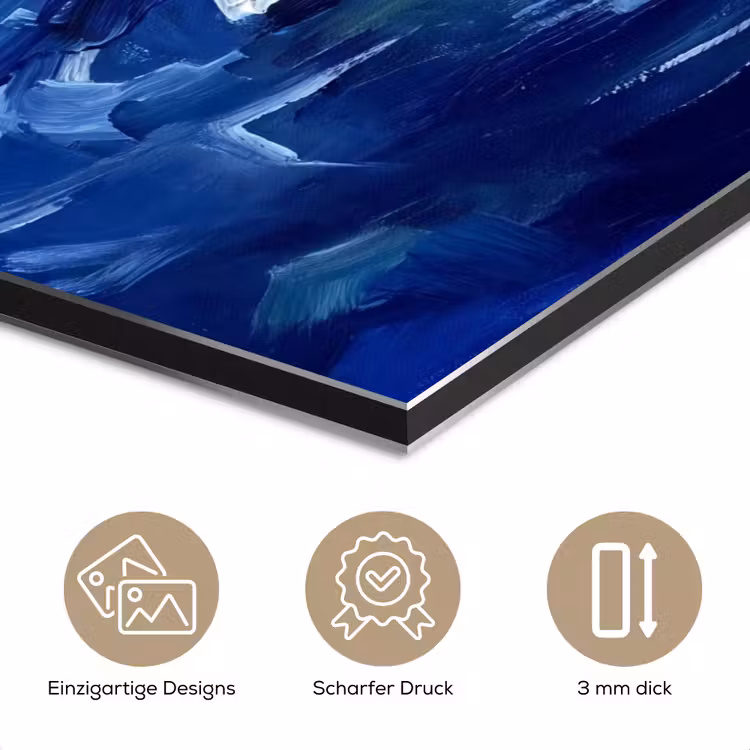Alu-Dibond-Bild - Blaue Seerose – Wasser — 7