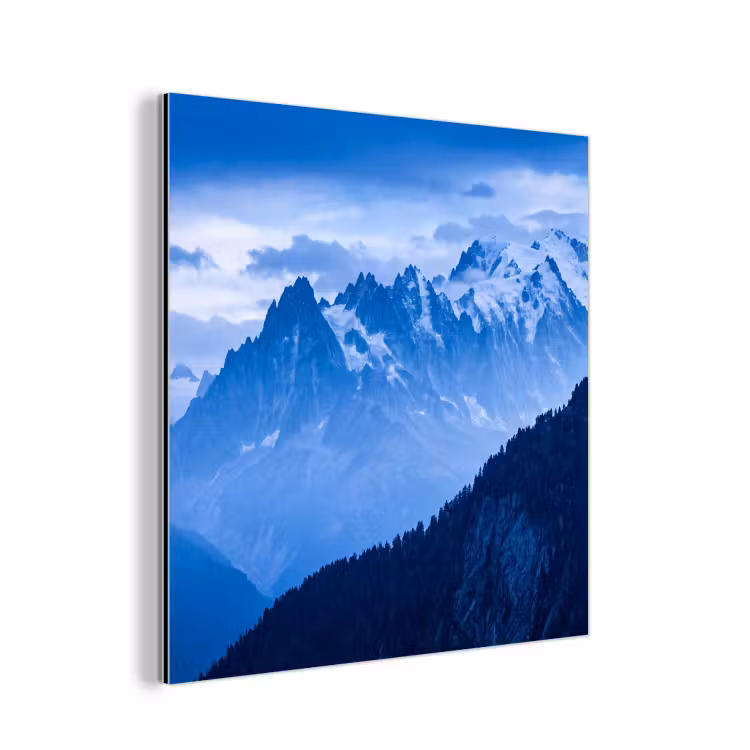 Alu-Dibond-Bild - Berge – Schnee – Blau — 1