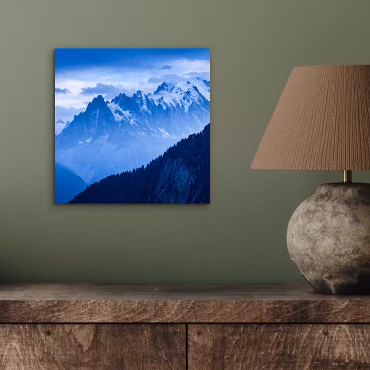 Alu-Dibond-Bild - Berge – Schnee – Blau — 3