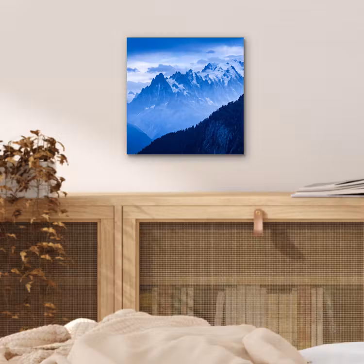 Alu-Dibond-Bild - Berge – Schnee – Blau — 4