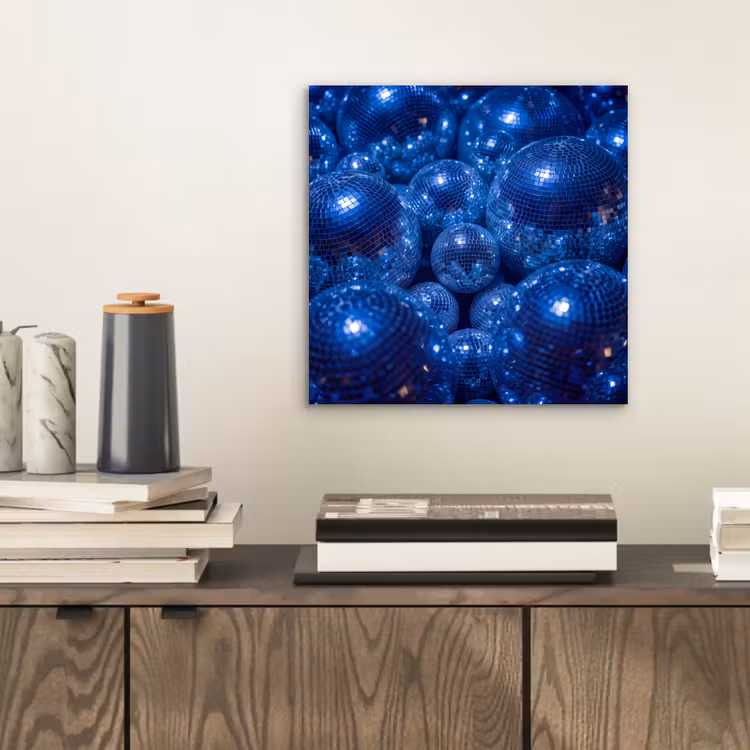 Alu-Dibond-Bild - Discobal – Party – Blau — 2