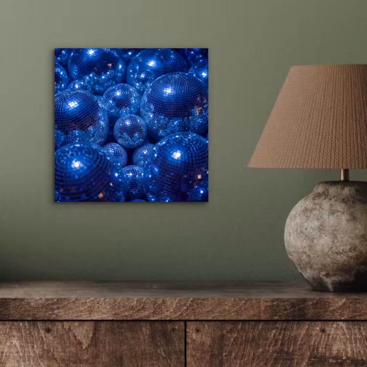 Alu-Dibond-Bild - Discobal – Party – Blau — 3
