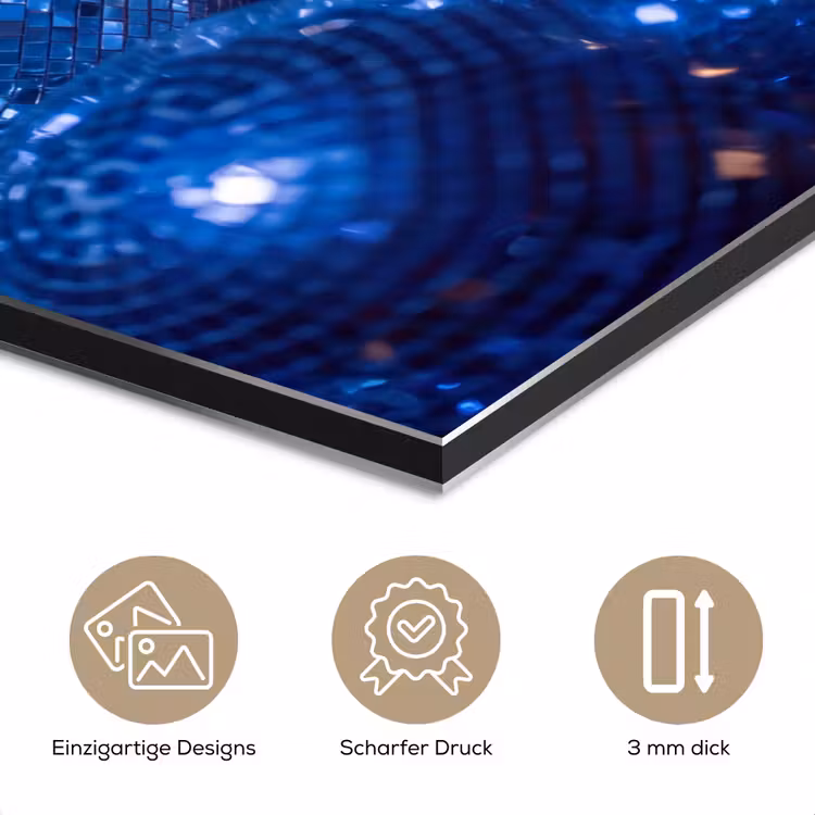 Alu-Dibond-Bild - Discobal – Party – Blau — 7