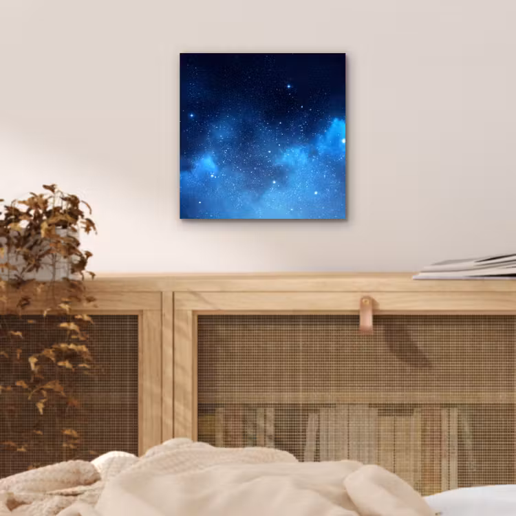 Alu-Dibond-Bild - Sternenhimmel – Nebel – Blau — 4