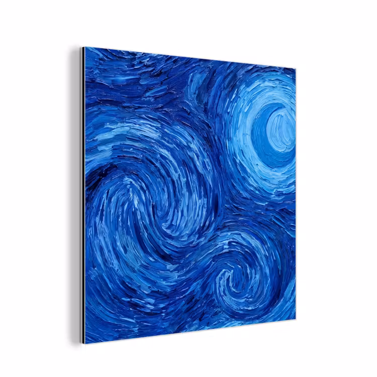 Alu-Dibond-Bild - Wirbel – Blau – Modern — 1