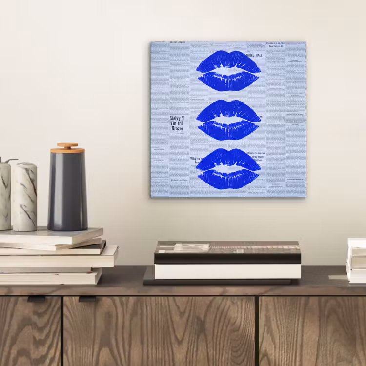 Alu-Dibond-Bild - Zeitung „Blaue Lippen“ — 2