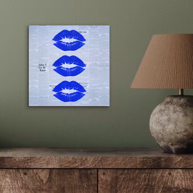 Alu-Dibond-Bild - Zeitung „Blaue Lippen“ — 3