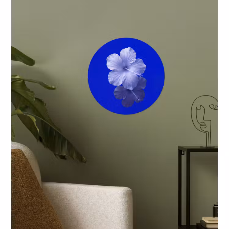 Runde Tapete - Blumen – Blau – Natur — 3