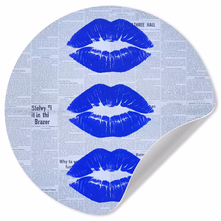 Runde Tapete - Zeitung „Blaue Lippen“ — 1