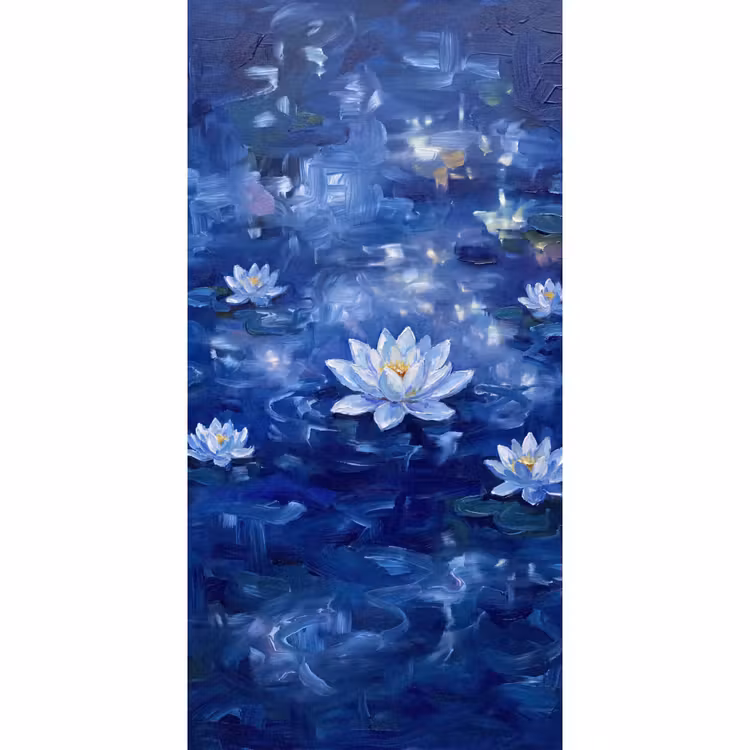 Tapete - Blaue Seerose – Wasser — 2