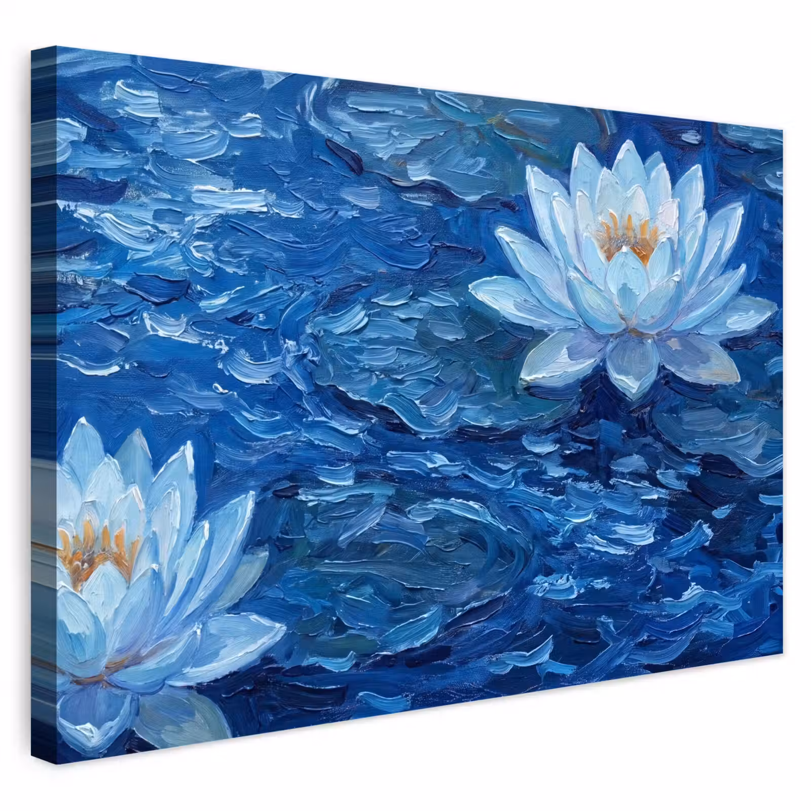 Outdoor Leinwand - Blumen – Wasser – Blau — 1