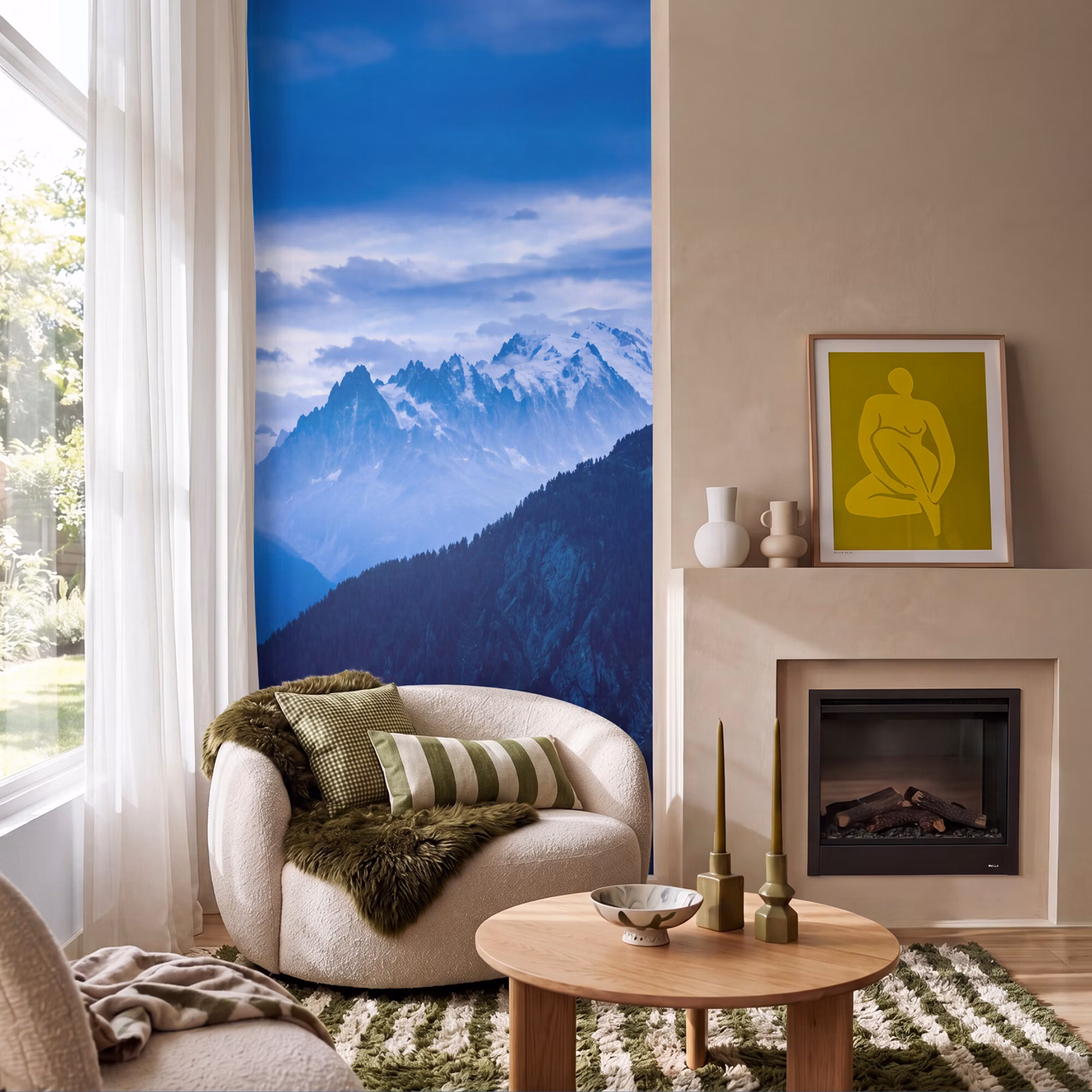 Tapete - Berge – Schnee – Blau — 1