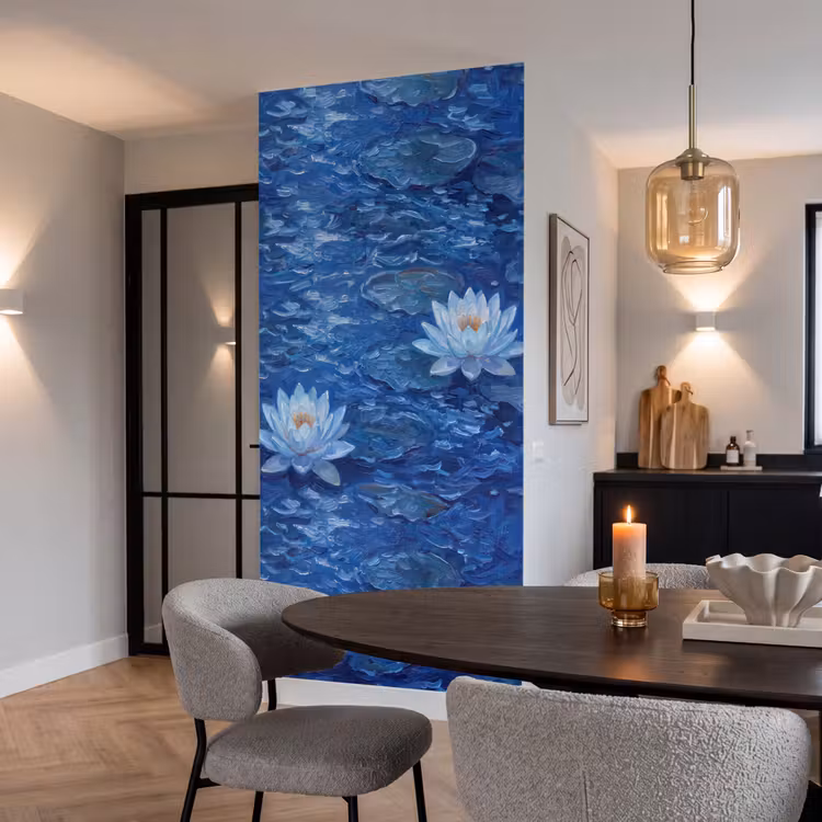 Tapete - Blumen – Wasser – Blau — 5