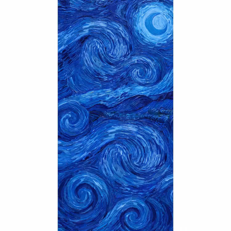 Tapete - Wirbel – Blau – Modern — 2