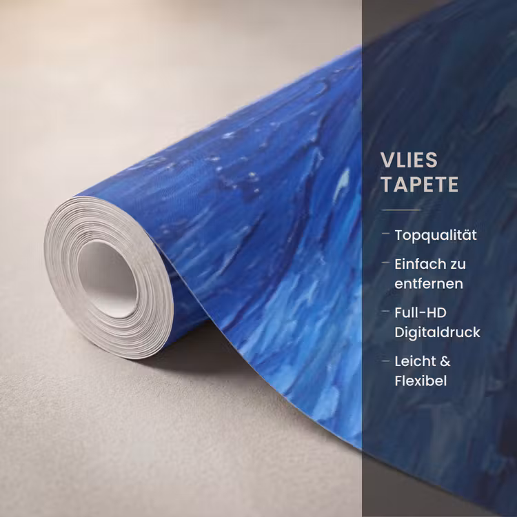 Tapete - Wirbel – Blau – Modern — 3