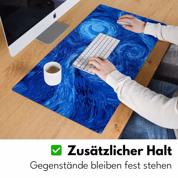 Schreibtischunterlage - Wirbel – Blau – Modern — 3