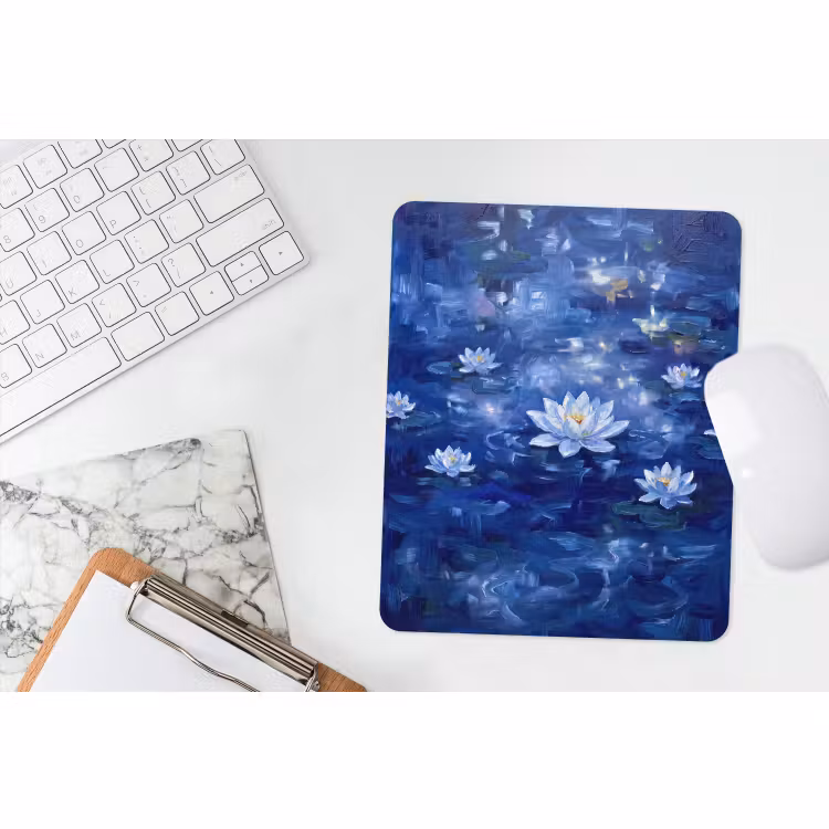 Mauspad - Blaue Seerose – Wasser — 4