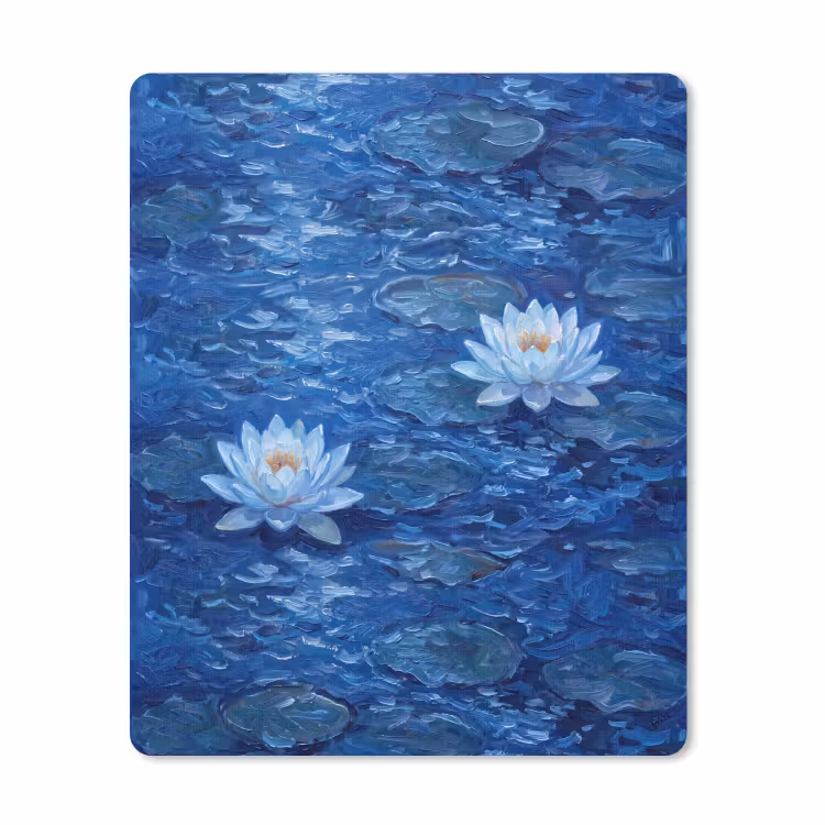 Mauspad - Blumen – Wasser – Blau — 1