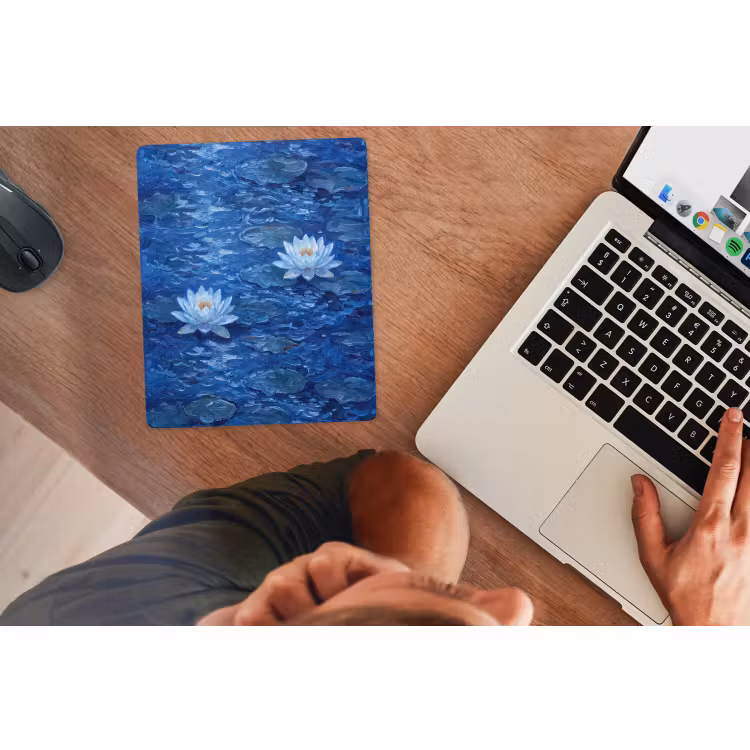 Mauspad - Blumen – Wasser – Blau — 2